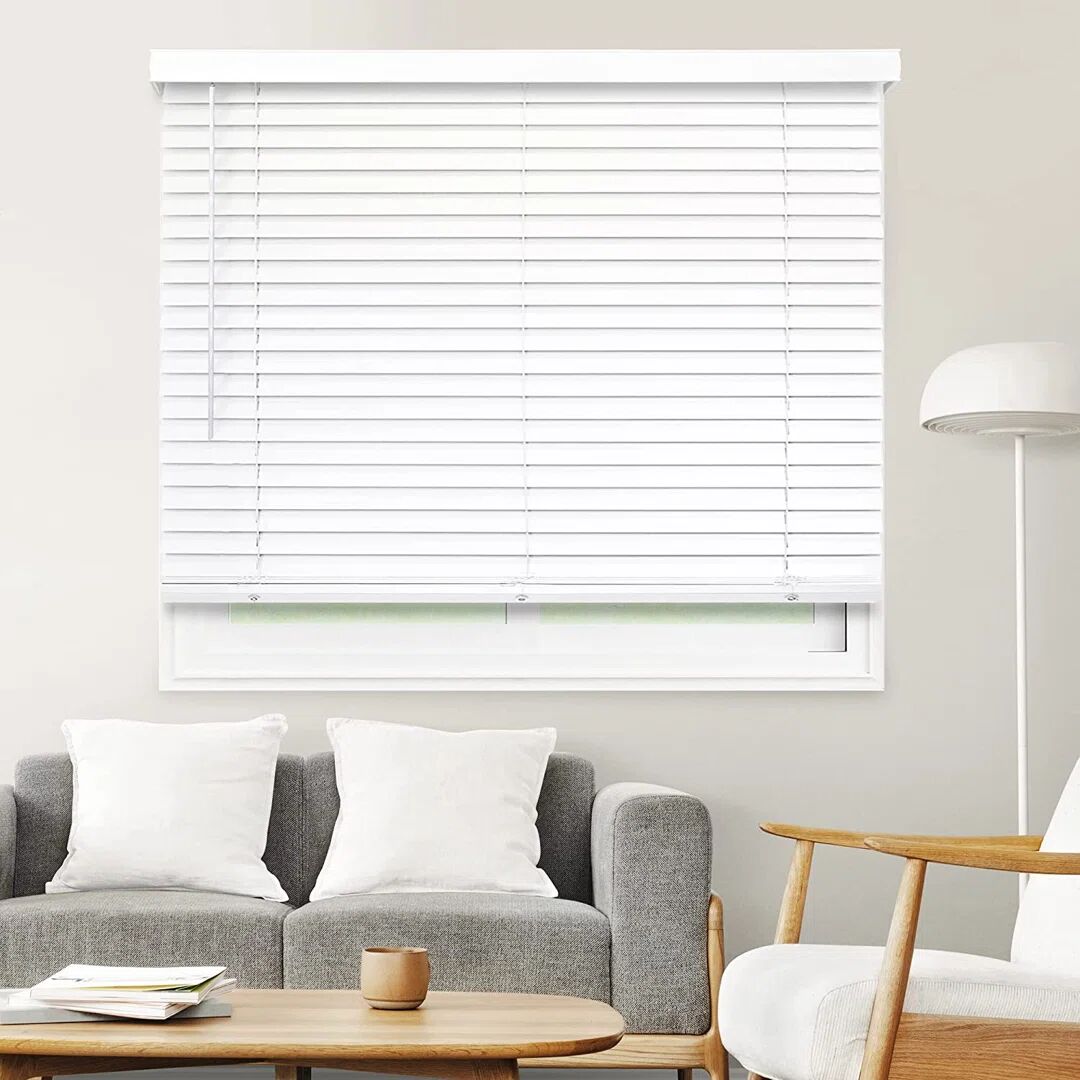 Photos - Blinds Symple Stuff Fauxwood String Blind white 213.0 H x 195.0 W x 5.0 D cm