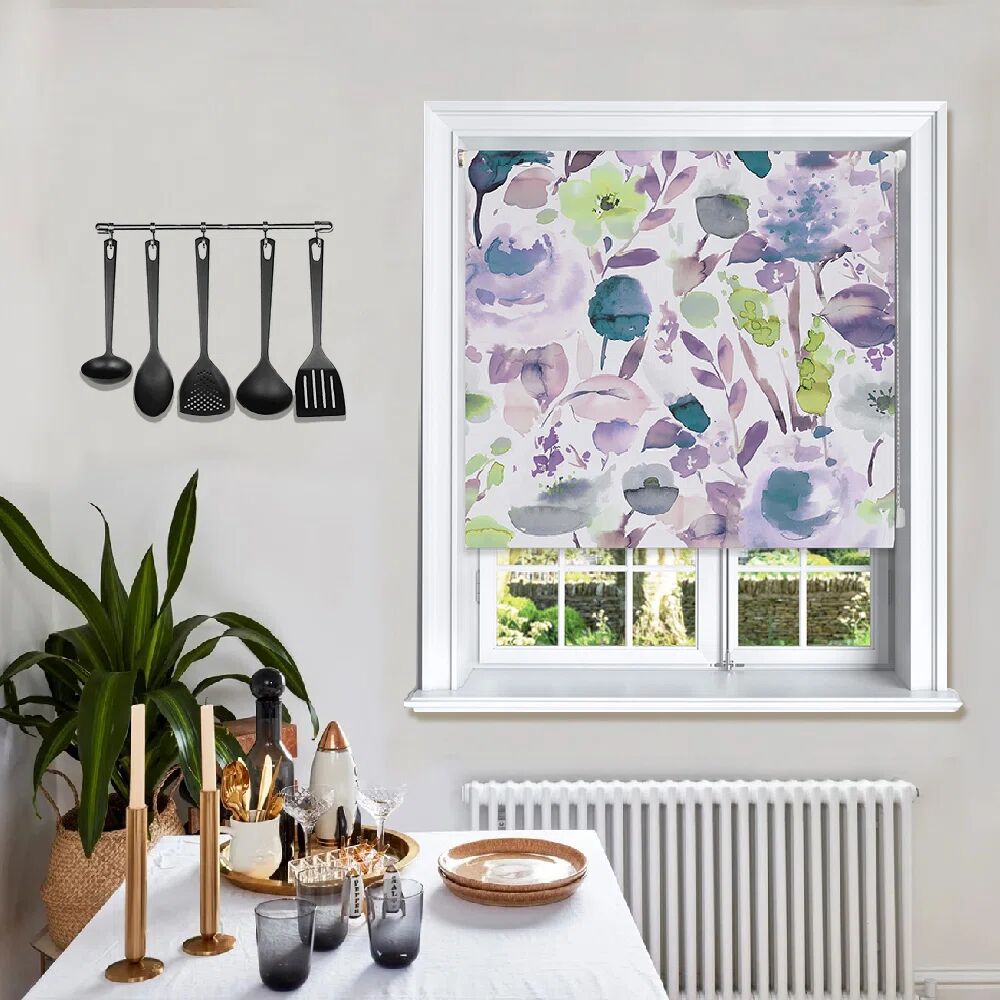 Photos - Blinds East Urban Home Floral Blackout Roller Blind 140.0 H x 120.0 W cm