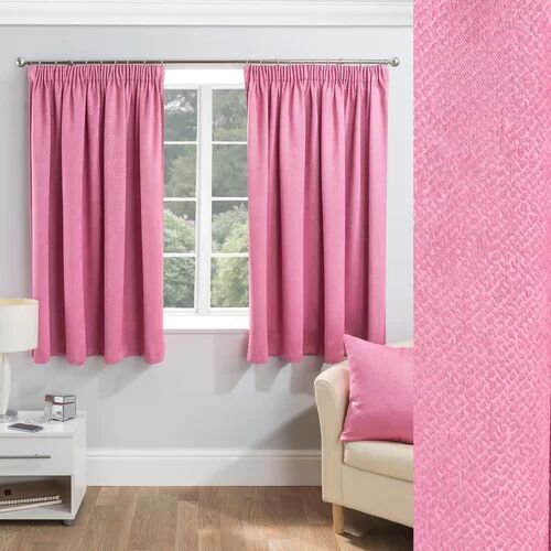 Zipcode Design Marie Pencil Pleat Room Darkening Thermal Curtains Zipcode Design Colour: Pink, Size per Panel: 168 W x 229 D cm  - Size: 30.5cm H x 80cm W x 29.5cm D