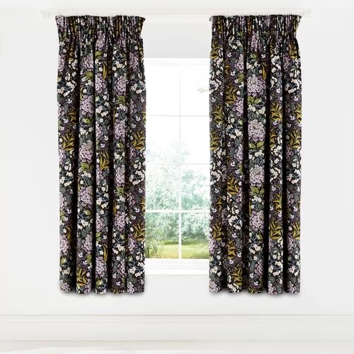 V&A Peony Trail Pencil Pleat Room Darkening Curtains V&A  - Size: 27cm H x 27cm W x 27cm D