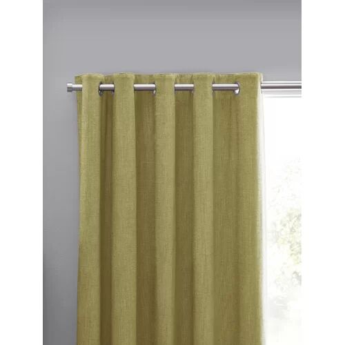 Rosalind Wheeler Eudia Orkney Eyelet Room Darkening Curtains Rosalind Wheeler Colour: Ochre, Size: 229 x 229 cm  - Size: 168 x 229 cm