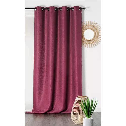 Canora Grey Fontanne Eyelet Room Darkening Single Curtain Canora Grey Colour: Maroon  - Size: 240cm H