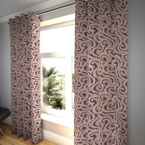 Ophelia & Co. Holoman Pencil Pleat Blackout Thermal Curtains Ophelia & Co. Panel Size: Width 167 x Drop 182cm, Colour: Aubergine Purple  - Size: Width 116 x Drop 228cm