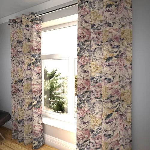 Rosalind Wheeler Ketterman Pencil Pleat Blackout Curtains Rosalind Wheeler Panel Size: Width 116cm x Drop 228cm  - Size: 130cm H X 200cm W X 1cm D