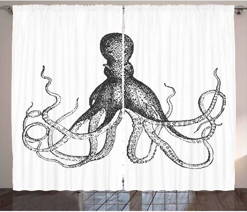 East Urban Home Octopus Pencil Pleat Blackout Thermal Curtains East Urban Home Maße pro Stück: 245cm H x 140cm W