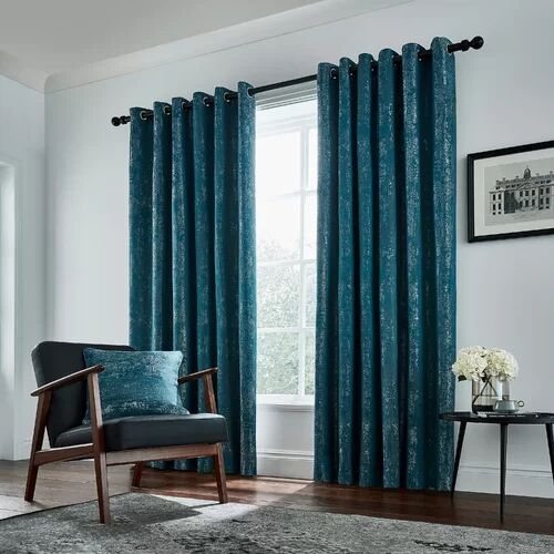 Peacock Blue Hotel Roma Grommet Room Darkening Curtains Peacock Blue Hotel Colour : Emerald, Panel Size : 167 W x 183 D cm Single