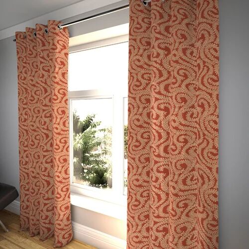 Ophelia & Co. Holoman Tailored Eyelet Blackout Thermal Curtains Ophelia & Co. Panel Size: Width 167 x Drop 137cm, Colour: Spice Orange  - Size: Width 116 x Drop 228cm