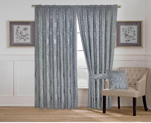 Rosalind Wheeler Claymore Pencil Pleat Room Darkening Thermal Curtains Rosalind Wheeler Colour: Grey, Panel Size: 228 W x 182 D cm  - Size: 228 W x 274 D cm