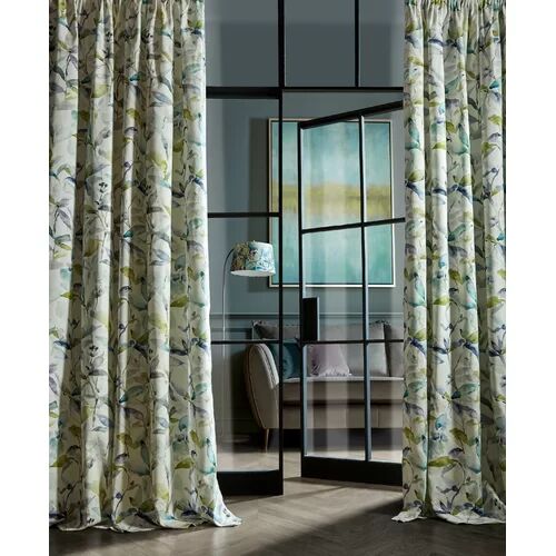 Fernleaf Esme Pencil Pleat Room Darkening Curtain Fernleaf Panel Size: 229 W x 137 D cm  - Size: 80cm H X 90cm W X 36cm D