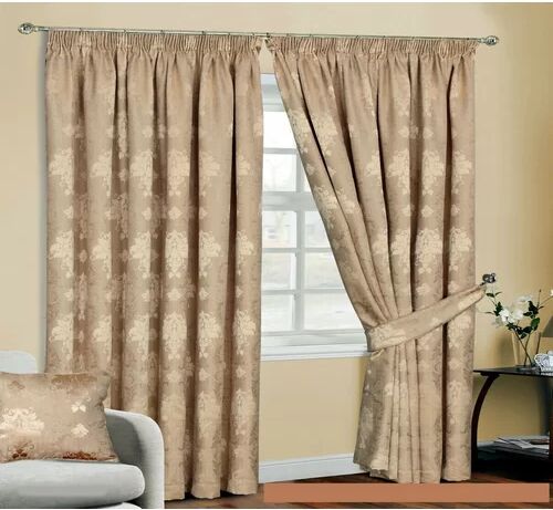 Textile Home Virgina Pencil Pleat Room Darkening Thermal Curtains Textile Home Panel Size: 228 W x 183 D cm, Colour: Gold  - Size: 117 W x 183 D cm