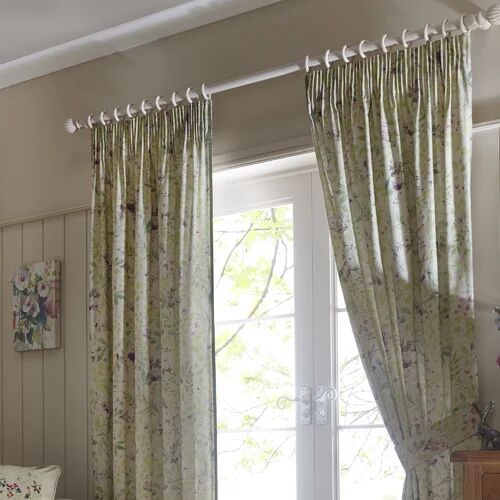 Fernleaf Mina Cotton Pencil Pleat Room Darkening Curtains Fernleaf Panel Size: 229 W x 137 D cm  - Size: 168 W x 189 D cm