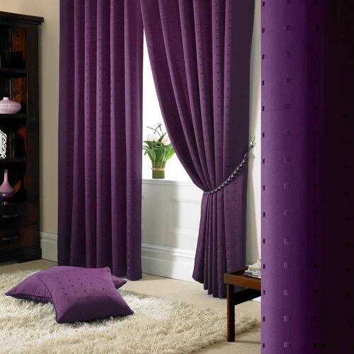 Three Posts Bersum Pencil Pleat Curtains Three Posts Colour: Purple, Panel Size: 228 W x 274 D cm  - Size: 167 W x 182 D cm