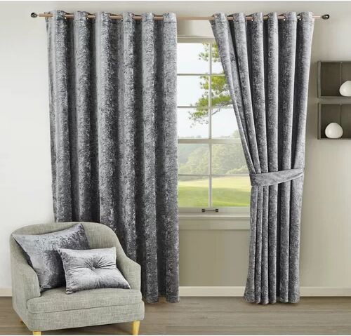 Textile Home Santiago Room Darkening Thermal Curtains Textile Home Panel Size: 117 W x 228 D cm, Colour: Grey  - Size: 168 W x 183 D cm