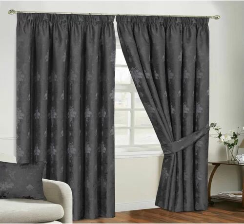 Textile Home Virgina Pencil Pleat Room Darkening Thermal Curtains Textile Home Panel Size: 117 W x 183 D cm, Colour: Grey Silver  - Size: 228 W x 137 D cm