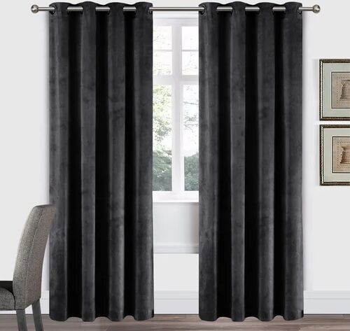 Canora Grey Ambleside Eyelet Semi Sheer Curtains Canora Grey Colour: Charcoal, Panel Size: 168 W x 183 D cm  - Size: 228 W x 228 D cm