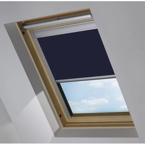 Symple Stuff Blackout Roller blind Symple Stuff Size: 93 cm W x 96.3 cm L, Finish: Navy  - Size: Large