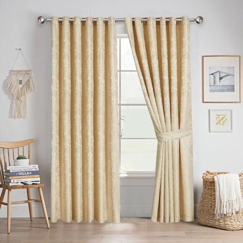 Astoria Grand Cardinale Cleo Eyelet Blackout Curtains Astoria Grand Colour: Beige, Panel Size: 168 W x 137 D cm  - Size: 229 W x 229 D cm