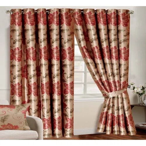 ClassicLiving Avocet Eyelet Room Darkening Thermal Curtains ClassicLiving Panel Size : Width 228cm x Drop 228cm, Colour : Red 18cm H X 64cm W X 25cm D