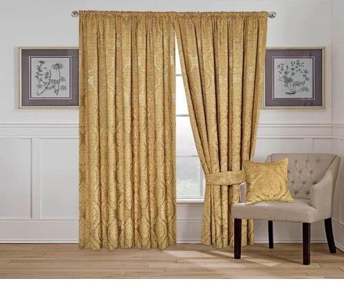 Rosalind Wheeler Claymore Pencil Pleat Room Darkening Thermal Curtains Rosalind Wheeler Colour: Beige, Panel Size: 228 W x 182 D cm  - Size: 228 W x 228 D cm