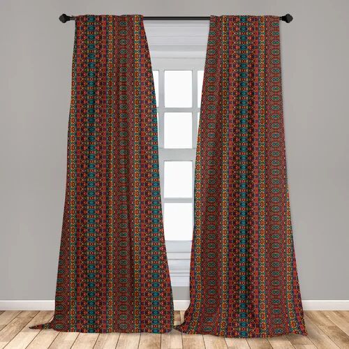 World Menagerie Mckoy African Indigenous Folklore Room Darkening Curtains World Menagerie Panel Size: Width 150 x Drop 225 cm  - Size: