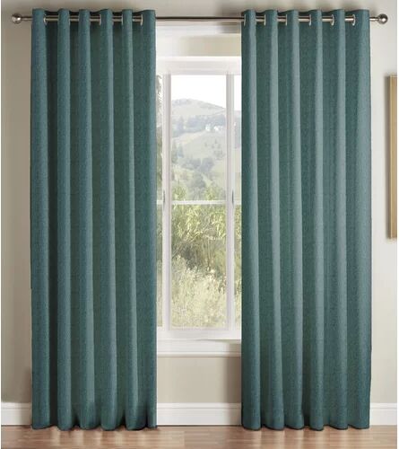 ClassicLiving Higginbotham Eyelet Semi Sheer Curtains ClassicLiving Panel Size: 228 W x 228 D cm, Colour: Teal  - Size: 14cm H X 5cm W X 10cm D