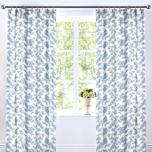 Lily Manor Dehon Pencil Pleat Room Darkening Thermal Curtains Lily Manor Colour: Blue Large