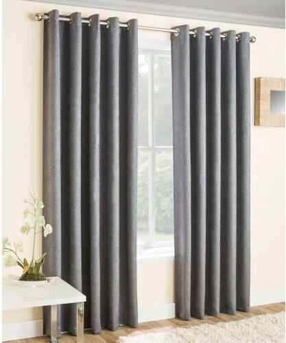 Brambly Cottage Falkner Eyelet Room Darkening Thermal Curtains Brambly Cottage Colour: Grey, Size per Panel: 229 W x 183 D cm  - Size: 229cm H X 229cm W X 1cm D