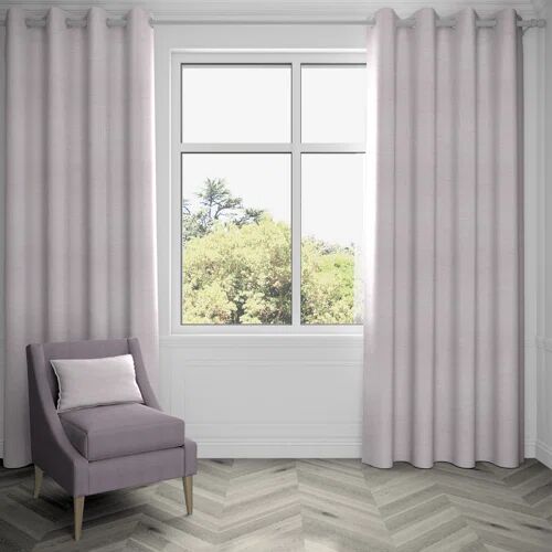 Ebern Designs Agneta Hamleton Textured Pencil Pleat Room Darkening Thermal Curtain Ebern Designs Colour: Lilac Purple, Panel Size: 116 W x 228 D cm  - Size: 167 W x 182 D cm