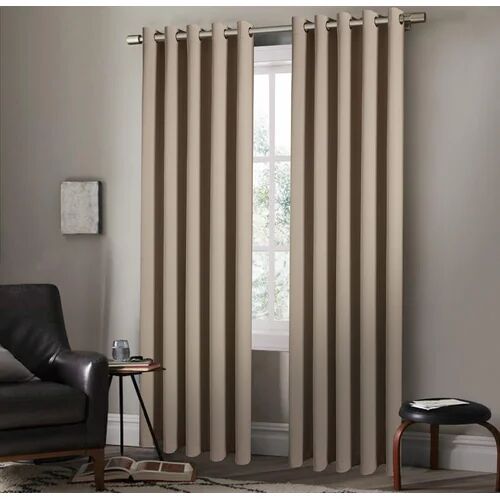 17 Stories Anzor Blackout Thermal Curtain Set 17 Stories Panel Size: Width 168 x Drop 183cm, Colour: Beige  - Size: Width 168 x Drop 183cm