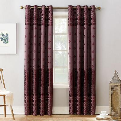 Sun Zero Blackout 1-Panel Extreme Elidah Theater Grade Window Curtain, Dark Red, 50X84