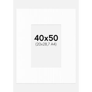 Galleri 1 Passepartout Xl Hvid (Hvid Kerne) 40x50 Cm (20x28,7 - A4)