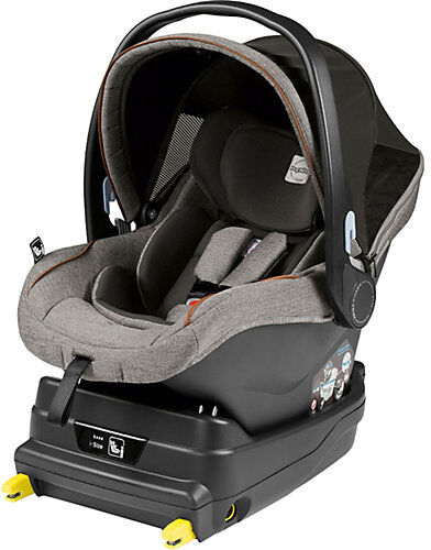 Peg Perego Babyschale Primo Viaggio i-Size, inkl. Basis, Polo grau/orange