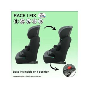 Siege Auto isofix Nania race i fix 76-140 cm R129 –de 3 a 10 ans – Tetiere réglable - Base inclinable - Noir - Fabrication