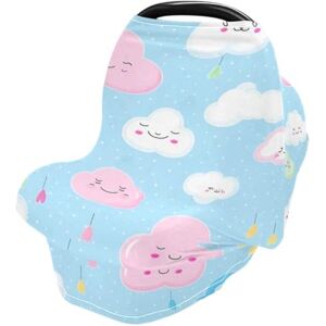 Mnsruu Happy Cloud Couverture d'allaitement Housse de siège de voiture pour bébés Extensible, douce et respirante Multi-usage Cadeau pour garçons et filles - Publicité