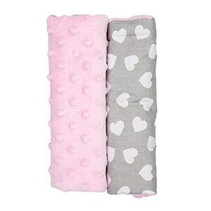 TupTam Coussin de Ceinture de Voiture Enfants lot de 2, Coeurs Blanc/Rose - Publicité