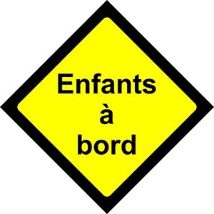 KPCM Display ltd Signe enfants à bord de voiture Autocollant 150mm x 150mm - Publicité