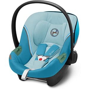 Cybex Gold Coque Aton S2 i-Size, De la naissance à environ 24 mois, Max. 13 kg, Coussin Réducteur pour Nouveau-né inclus, Compatible SensorSafe, Beach Blue - Publicité