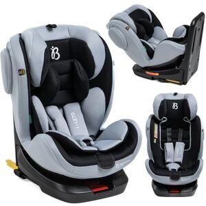 Bebelissimo Siège auto Isofix pivotant 360 ° groupe 0+/1/2/3 (0-36kg) i-Leto- gris/noir - Publicité