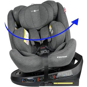 Cozy N Safe Apollo EST-06 i-Size Siège auto pour enfant 40-150 cm environ de la naissance à 12 ans Groupe 0+/1/2/3 Siège auto pivotant à 360° ISOFIX (gris) - Publicité