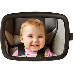 Munchkin Rétroviseur Pivotant Voiture Bébé, Miroir de Siège Arrière, Miroir Grand Angle pour Bébé et Nourrisson, Miroir XL Incassable et Résistant aux Chocs, Accessoire Voiture Enfant Indispensable - Publicité