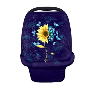 TOADDMOS Housse de siège auto extensible pour bébé, motif tournesol avec papillons sur fond bleu marine, multi-usages – Housses d'allaitement, auvent de siège de voiture - Publicité