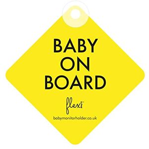 Flexi Panneau de signalisation pour voiture « Baby on Board » (1 pièce) avec ventouses puissantes en PVC de qualité supérieure à fixer au verre - Publicité