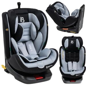 Bebelissimo Siège auto Isofix pivotant 360 ° groupe 0+/1/2/3 (0-36kg) i-EOLE gris/noir - Publicité