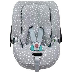 JYOKO KIDS Housse pour siège auto bébé en coton compatible avec Cybex Aton Cloud- Q-M-2-4-5 (ATON Q, White Star) - Publicité