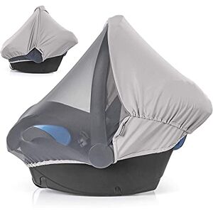 ZAMBOO Moustiquaire Cosy Bébé 3 en 1, Compatible avec Maxi-Cosi, Cybex et Autres, Aussi Pare-Soleil Siege Auto Protection UV 50+ et Tissu Occultant Gris - Publicité