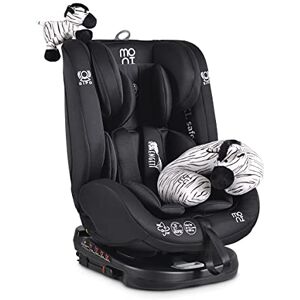 Moni Siège auto enfant du groupe 0/1/2/3, avec système Isofix pour une sécurité élevée, de la naissance à 36 kg maximum (0-12 ans) Noir - Publicité