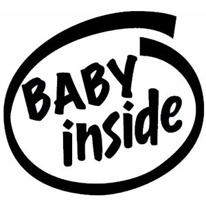 Dinger-Design Sticker autocollant « Baby Inside » (bébé à bord), 10 x 9 cm, Noir - Publicité