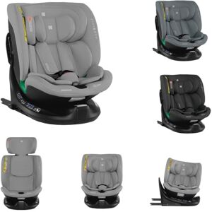 Kikkaboo siège enfant i-Tour i-Size (40-150cm) groupe 0+/1/2/3, Isofix, pivotant, coloris:gris clair - Publicité