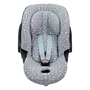 JYOKO KIDS Housse pour siège auto bébé en coton Compatible avec Cybex Aton Cloud-Q-M-2-4-5 (CLOUD Q-M, White Star) - Publicité