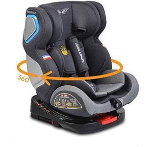 Moni siège enfant Colonel 0-36kg groupe 0/1/2/3 pivotant inclinaison 165° Isofix, coloris:gris clair - Publicité